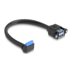 DeLOCK 83007 USB-kabel USB 2.0 0,5 m 2 x USB A Zwart