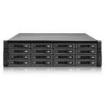 QNAP REXP-1620U-RP disk array Rack (3U) Black