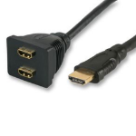 Videk HDMI 1 x Plug to 2 x HDMI Sockets Cable Adaptor