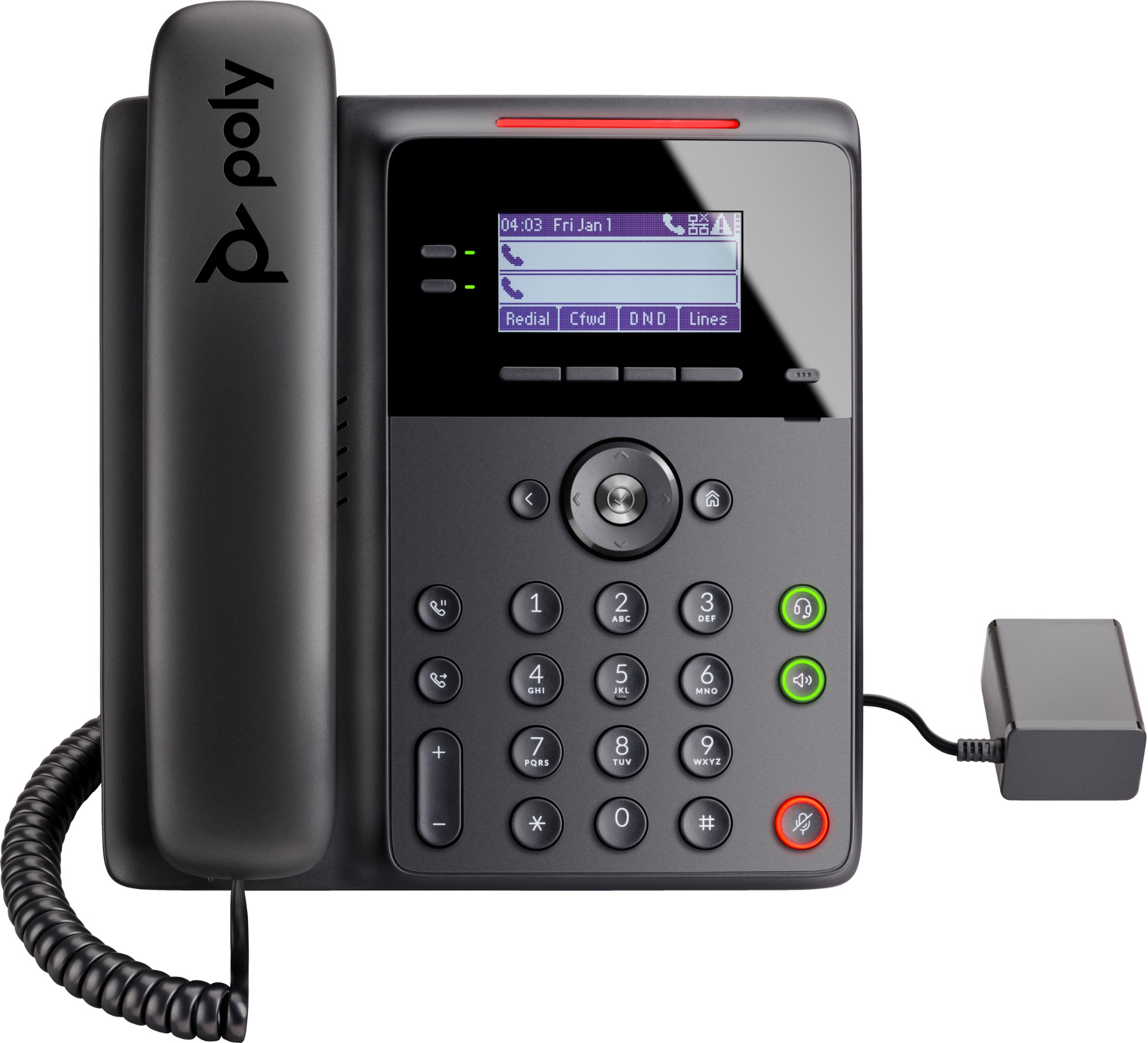 82M83AA Poly Poly Edge B20 IP Phone and PoE-enabled
