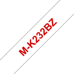Brother MK-232BZ DirectLabel red on white 12mm x 8m for Brother P-Touch M 9-12mm
