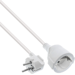 InLine Power Extension Cable Type F angled, white, 1.5m