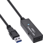 InLine USB 3.2 Gen.1 active extension, USB-A male to USB-C female, 5m