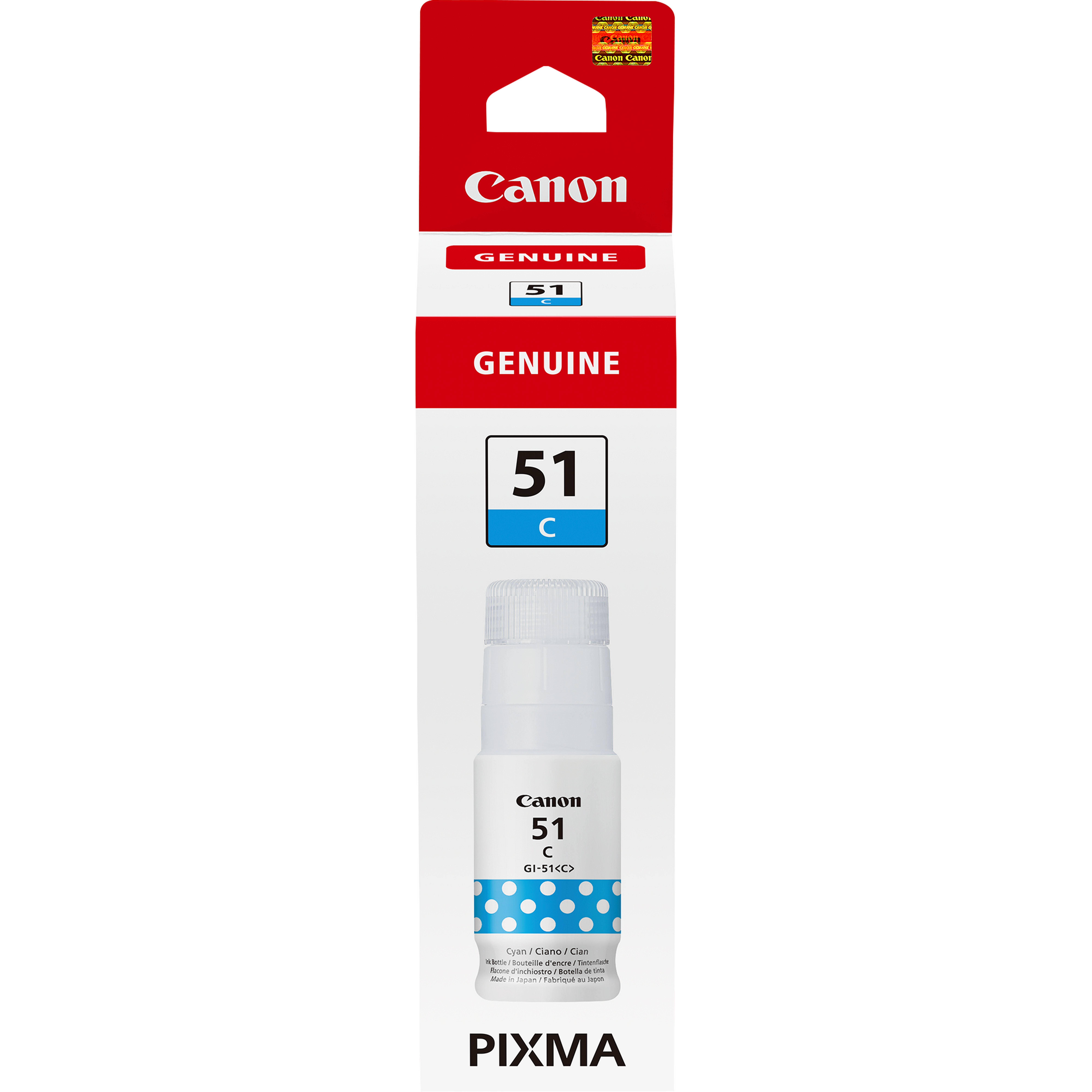 Image of Canon 4546C001/GI-51C Ink bottle cyan, 7.7K pages 70ml for Canon...