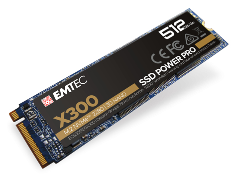 ECSSD512GX300 EMTEC SSD M.2 NVMe PCIe 3.0 X300 512GB Intern retail