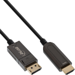 InLine DisplayPort to HDMI AOC converter cable, 4K/60Hz, black, 20m