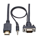 Tripp Lite P566-003-VGA-A HDMI to VGA + Audio Active Adapter Cable (HDMI to Low-Profile HD15 + 3.5 mm M/M), 3 ft. (0.9 m)