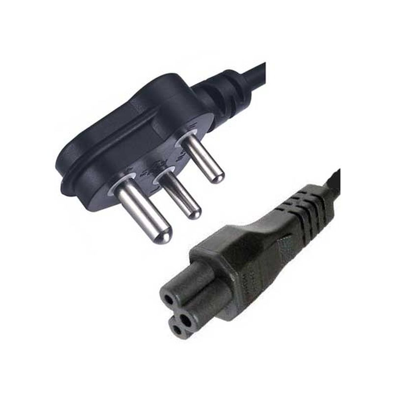 Image of FDL 2M SOUTH AFRICAN MAINS PLUG TO C5 CLOVER LEAF SOCKET CABLE