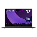 LG Gram Pro 17Z90TP-G Intel Core Ultra 7 225H Laptop 43.2 cm (17") 2.5K 32 GB LPDDR5x-SDRAM 1 TB SSD Wi-Fi 7 (802.11be) Windows 11 Home Black