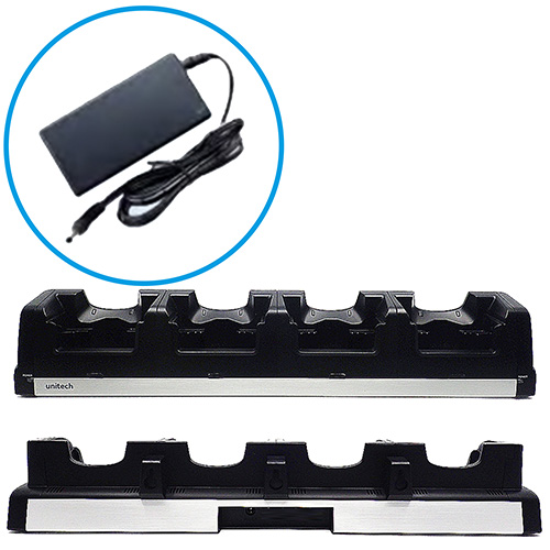 Image of Unitech EA630 4-slot terminal charging cradle including power...