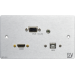 SY Electronics SY-WP-HVU-BA socket-outlet VGA + HDMI + 3.5mm + USB Type B Aluminium