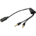 Microconnect AUDAL audio cable 0.4 m 2 x 3.5mm 3.5mm Black