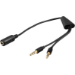 Microconnect AUDAL ljudkabel 0,4 m 2 x 3.5mm 3,5mm Svart
