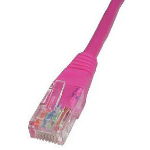 Cables Direct 0.5m CAT5e UTP networking cable Pink