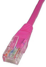Cables Direct 0.5m CAT5e UTP networking cable Pink