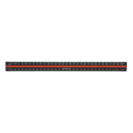 Linex 382 Scale ruler 300 mm Aluminium Black, Red 1 pc(s)