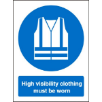 SECO by Stewart Superior SECO Mandatory Safety Sign High Visibility Clothing Must Be Worn Semi Rigid Plastic 150 x 200mm - M162SRP150X200