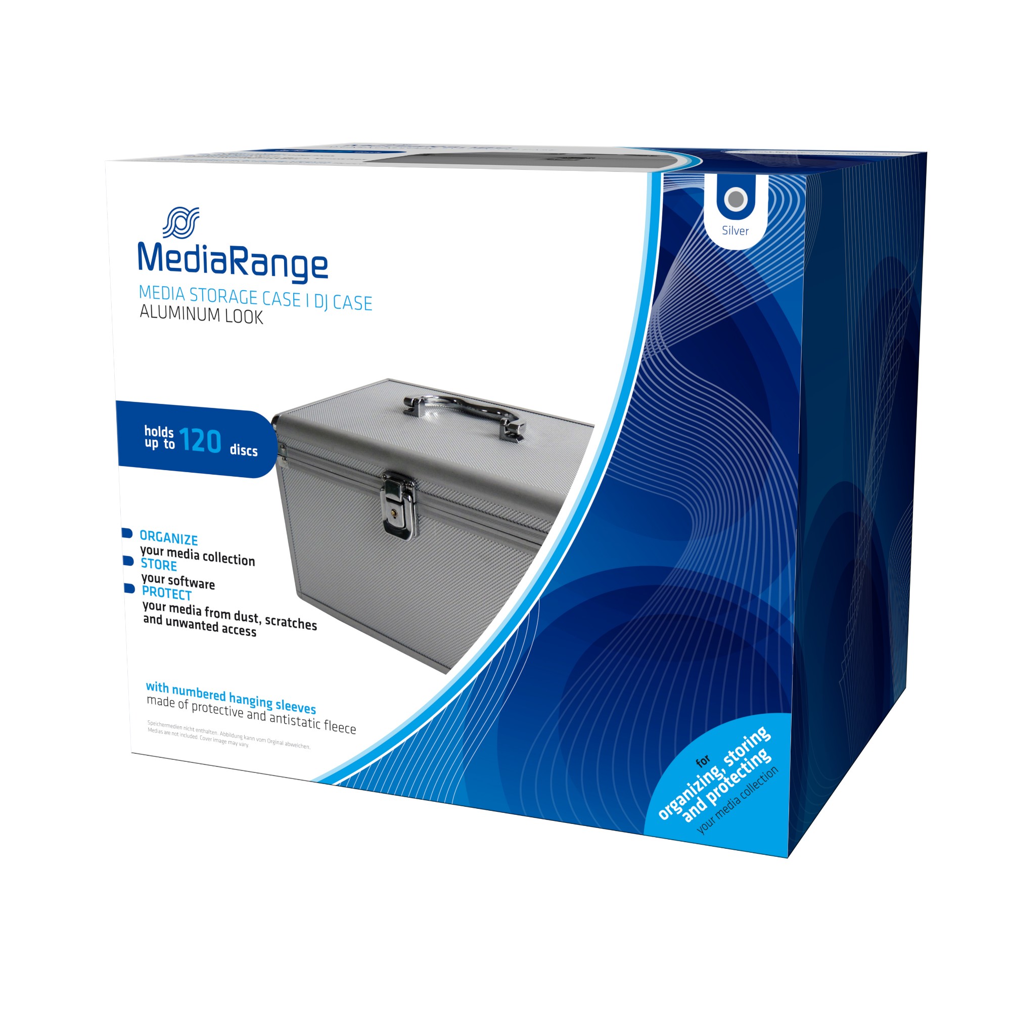 MediaRange BOX79 optical disc case Box case 120 discs Silver