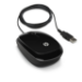 HP Ratón con cable negro brillante X1200,
