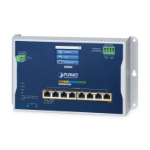 PLANET Industrial 8-Port Wall-mount Switch WGS-4215-8P2XV Managed L2+ Gigabit Ethernet (10/100/1000) Power over Ethernet (PoE) Blauw, Metallic