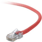 Belkin Cat5e Patch Cable, 25ft, 1 x RJ-45, 1 x RJ-45, Red networking cable 300" (7.62 m)