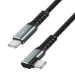 LogiLink USB 3.2 Gen2 Type-C cable, C/M 90� to C/M, 10 Gbps, 100W, 4K, black, 0.5 m
