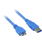 Sharkoon micro USB 3.0 USB cable 3 m Micro-USB B USB A Blue