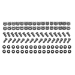 APC Easy Rack, M6 Hardware Kit, 32 sets of M6 cage nuts, nylon washers, slot phillips screws