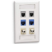 Black Box WPT482 wall plate/switch cover White
