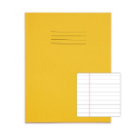 Rhino 9 x 7 Exercise Book 80 Page Ruled F8M Yellow (Pack 100) - VEX554-148-6 DD