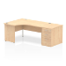 Dynamic Impulse Panel End Crescent Desk Workstation