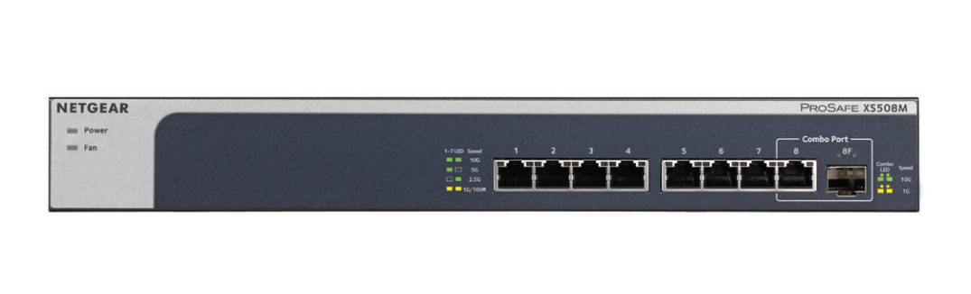 Image of NETGEAR XS508M Unmanaged 10G Ethernet (100/1000/10000) Grey, Silver