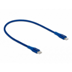 DeLOCK Data and charging cable USB Type-C to Lightning for iPhone, iPad and iPod blue 0.5 m MFi