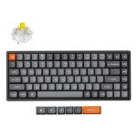 Keychron K2 Max keyboard Universal USB + RF Wireless + Bluetooth QWERTY UK English Black, Grey
