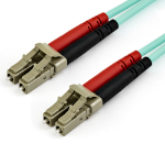StarTech.com 15m (50ft) LC/UPC to LC/UPC OM4 Multimode Fiber Optic Cable, 50/125Âµm LOMMF/VCSEL Zipcord Fiber, 100G Networks, Low Insertion Loss, LSZH Fiber Patch Cord