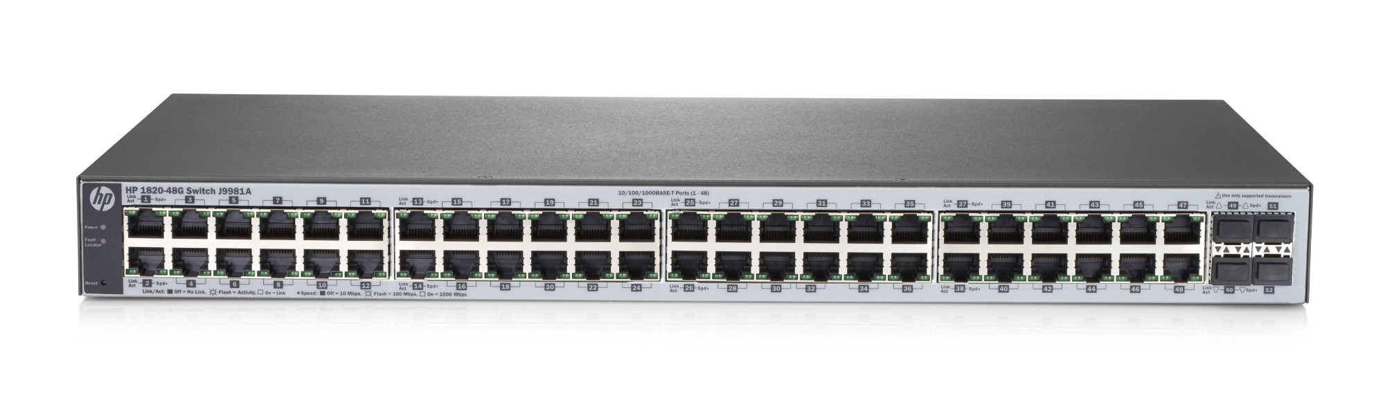 J9981A-RFB Hewlett-Packard Enterprise 1820-48G (GBE) 48-PORT WEB MANAGED ETHERNET NETWORK SWITCH