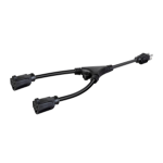 Monoprice 35140 power cable Black 11.8" (0.3 m) NEMA 5-15P 2 x NEMA 5-15R