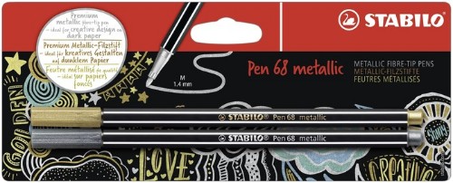 STABILO B-53044-10 felt pen Gold, Silver 2 pc(s)