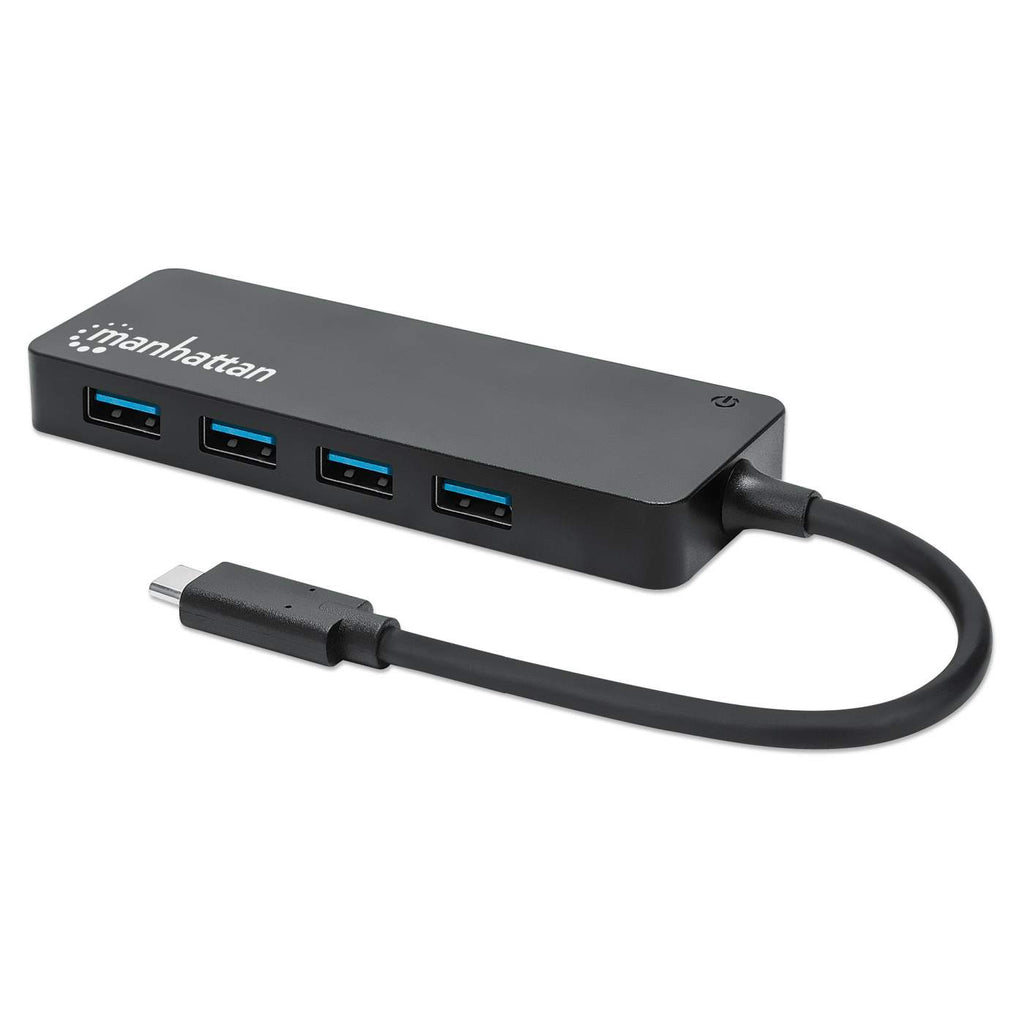Image of Manhattan USB-C Dock/Hub, Ports (4): USB-A (x4), 5 Gbps (USB 3.2...