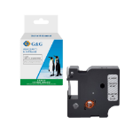 G&G 20980 labelprinter-tape Zwart op zilver D1