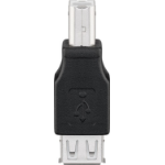Goobay USB 2.0 male Type B, USB 2.0 female Type A, Black