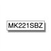 Brother MK-221SBZ P-Touch Ribbon, 9mm x 4m