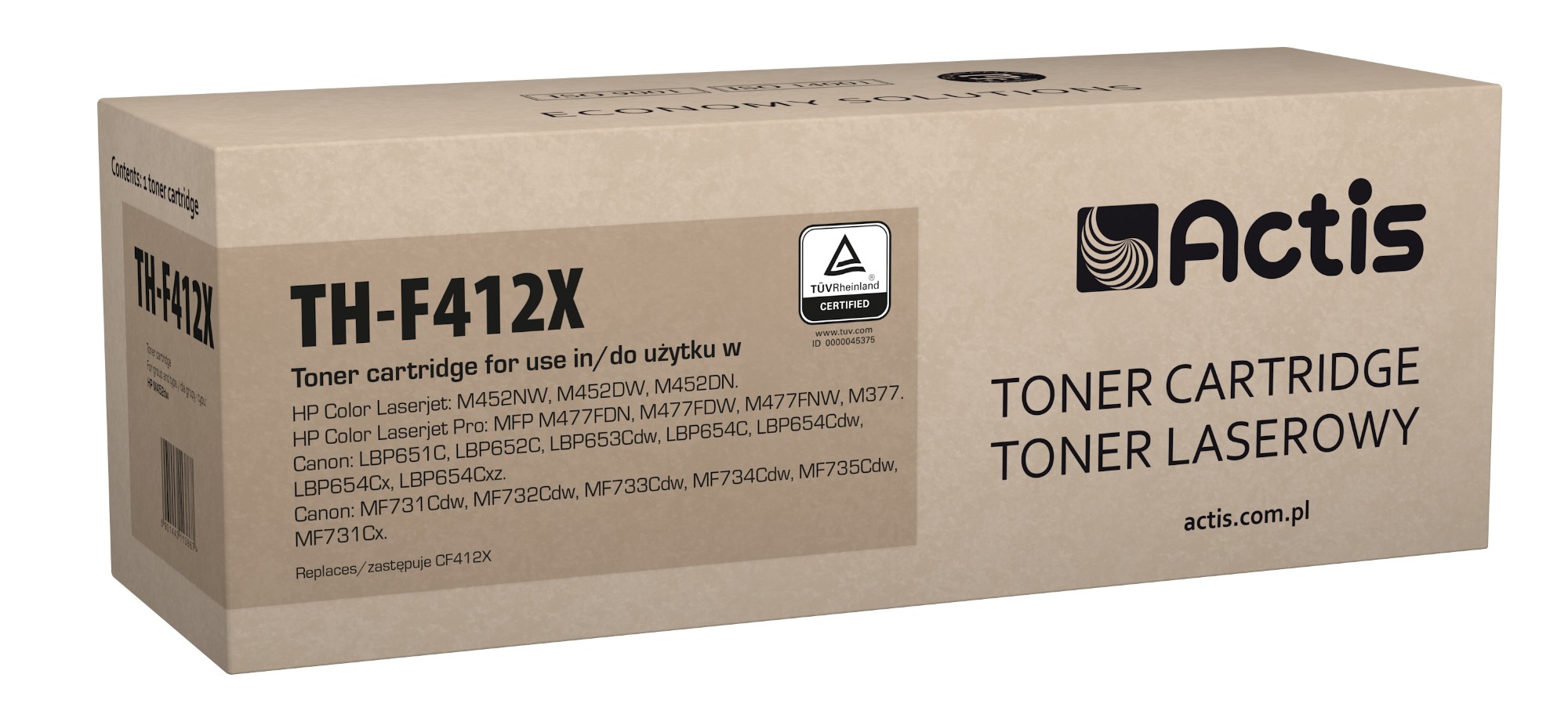Actis TH-F412X toner (replacement for HP 410X CF412X; Standard; 5000 pages; yellow)