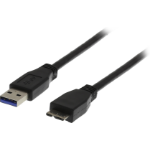 Deltaco USB3-005S USB cable USB 3.2 Gen 1 (3.1 Gen 1) 0.5 m USB A Micro-USB B Black