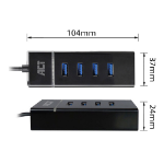 ACT USB-C hub 3.0, 4 poorts, USB-A