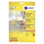 Avery L6034-20 self-adhesive label Red 24 pc(s)