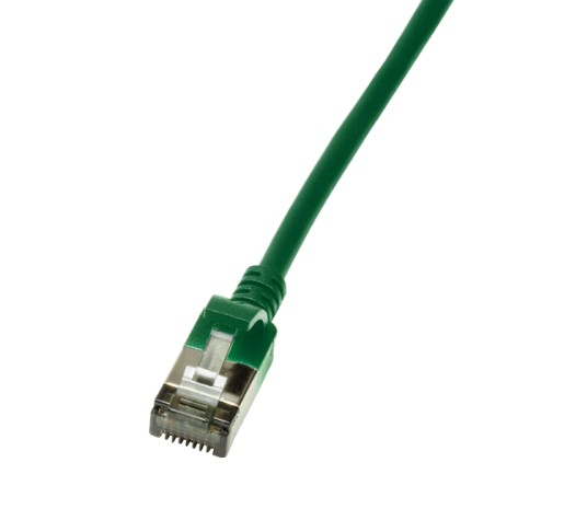 Image of LogiLink Slim U/FTP networking cable Green 5 m Cat6a U/FTP (STP)