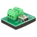 DeLOCK 65518 cable gender changer Mini USB 6p Black, Green