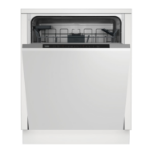 Beko Integrated Dishwasher - SelfDry�, D-Rated, Black and silver control panel