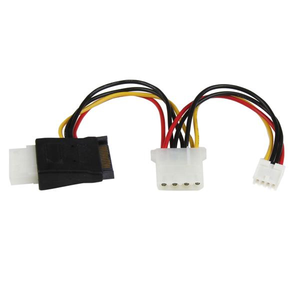 Image of StarTech.com LP4 to SATA Power Cable Adapter with Floppy Power